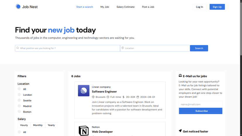 JobNest project